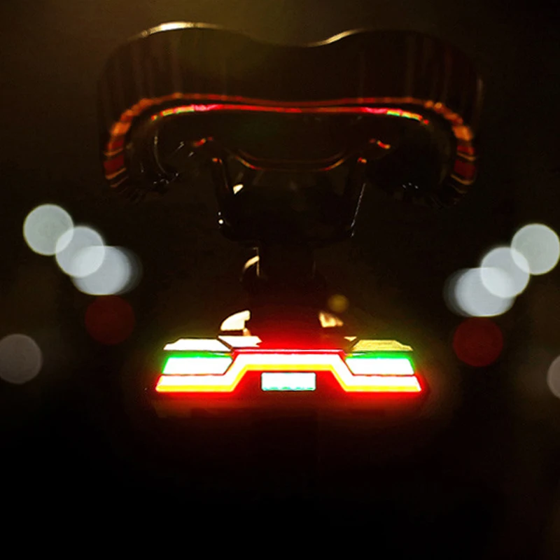 Flash Deal USB Bike Safety Taillight 3 Colors Bicycle Rear Lamp with Built-in 2000MAH Warning Light MTB Cycling Lantern 0