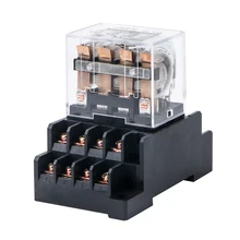 Cheap HH64P LY4NJ Electromagnetic Relays Socket Base AC 220V 110V DC 24V 12V 10A Power Relay Switch 14 Pin 4PDT Coil Silver Contacts Cheap HH64P LY4NJ Electromagnetic Relays Socket Base AC 220V 110V DC 24V 12V 10A Power Relay Switch 14 Pin 4PDT Coil Silver Contacts