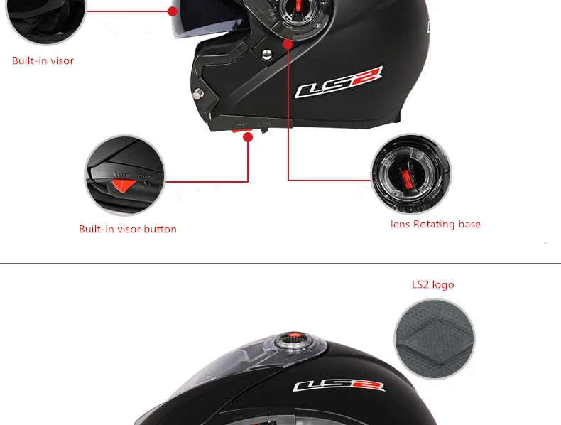 Casco capacete LS2 ff370 флип-ап stomtrooper дорожный велосипед Мото шлем для moto rcycle с солнцезащитным объективом