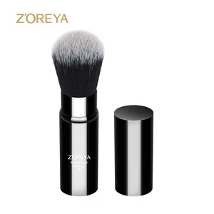 ZOREYA классическая черная выдвижная кисть для пудры, высокое качество, косметическая кисть для женщин, инструмент для ежедневного макияжа, Новое поступление - Handle Color: Bright black