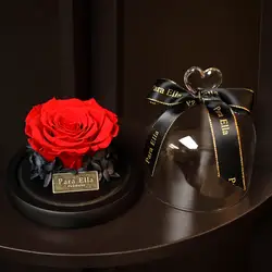 Бессмертная Роза, стеклянная крышка подарочная коробка День Святого Валентина подарок на день рождения украшения свадебные подарки