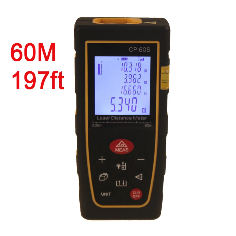 

Laser Distance Meter 60m 197ft Laser Rangefinder Measurer CP-60S Range Finder Medidor Laser Measure Area/Volume Tool