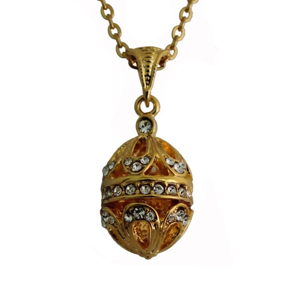 YAFFIL Womens Necklaces Hot Sell Jewelry Copper Enamel HandMade Vintage Egg Pendant Charm