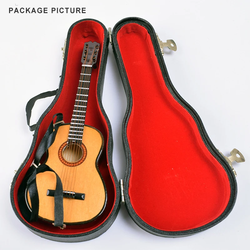  1/6 Scale Guitar Accessories Miniatura Display Folk Model Ornaments Musical Collection for 12 inche