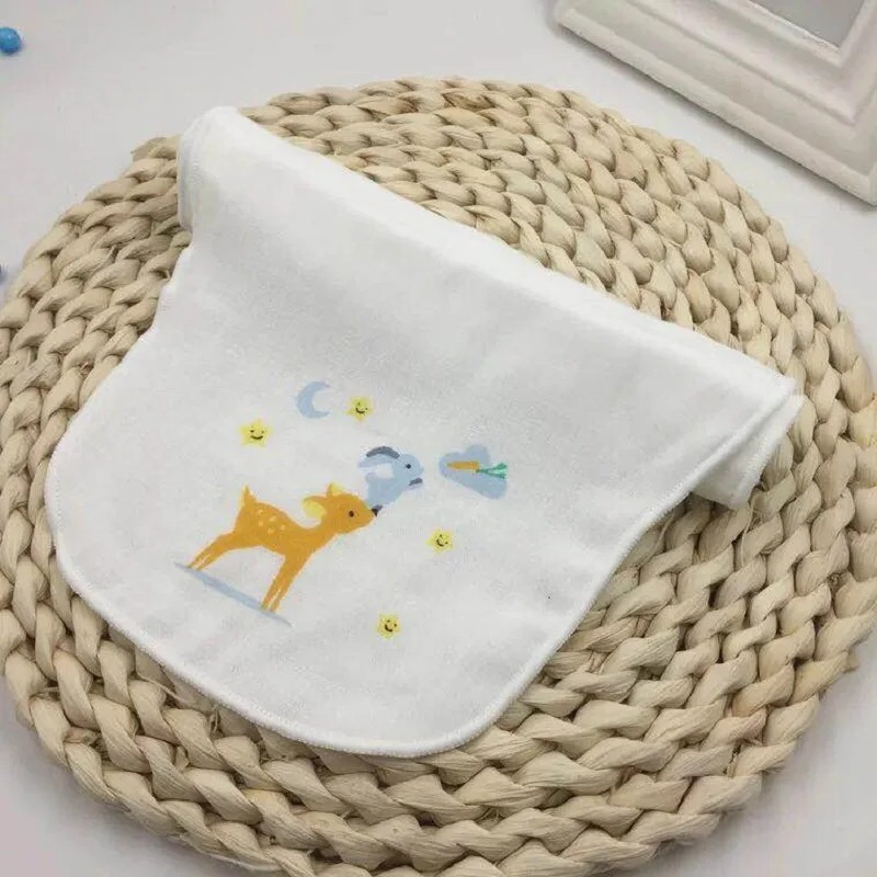 Baby Cotton Bibs Feeding Smock Infant Burp Cloths Cartoon Sucking Sweat Towel Baby Eating Accessory Soft Stuff