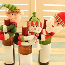 1 шт. x Крышка для бутылки вина/Рождественский Подарочный мешок украшение для рождественского ужина вечерние Рождественская бутылка вина набор вечерние принадлежности