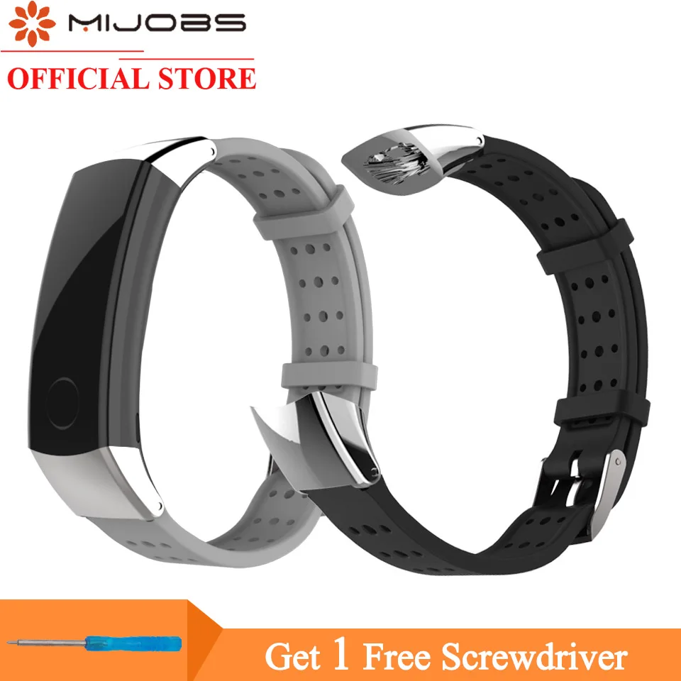 

Mijobs Smart Watch Wrist Strap For Huawei Honor 3 Band With Repair Tool Adjustable Smart Replacement Bracelet For Honor Band 3