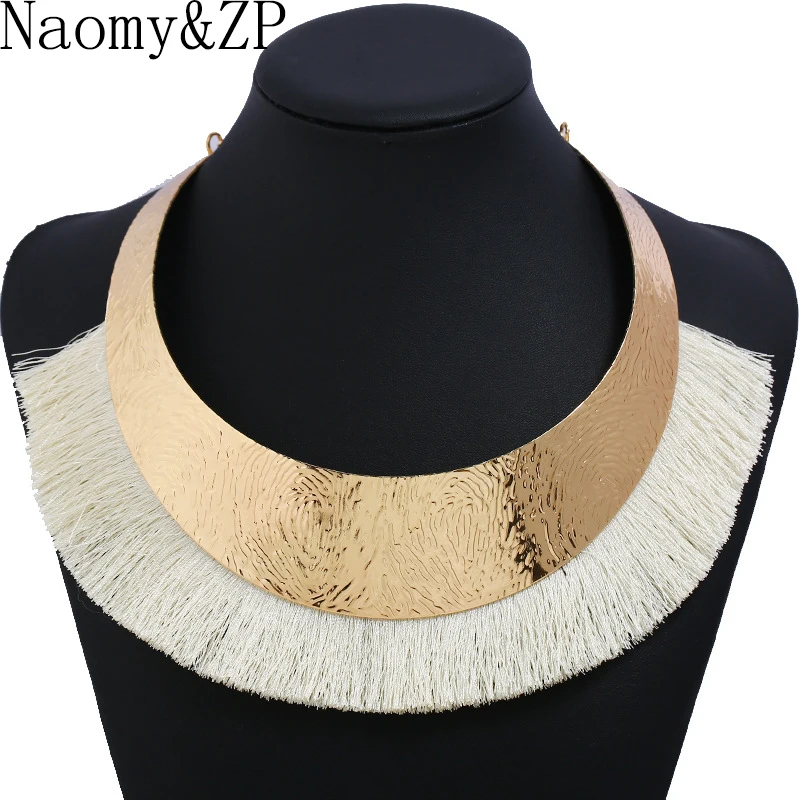 

Naomy&ZP Chunky Necklace Big Statement Maxi Choker Necklace 8 Colors Vintage Punk Style Necklace Fashion Jewelry Accessories