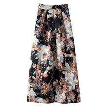 SAGACE женские весенне-летние повседневные свободные модные юбки с принтом для путешествий ретро большие размеры A-LineSkirt до середины икры в подарок 327