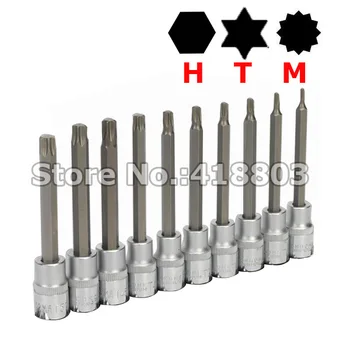 

1/2" Dr. 100mm Length Hex, Torx Or Spline Socket And Bit