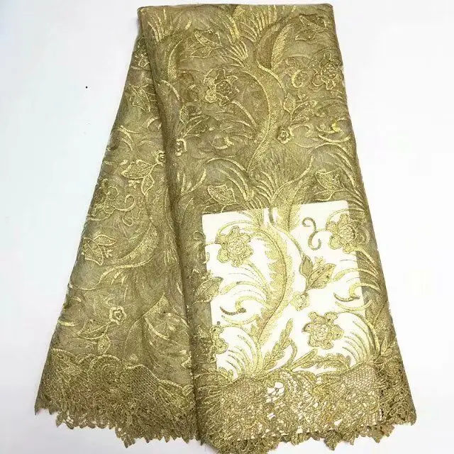 

Nigerian Lace Latest African Lace 2018 Bridal Lace Fabric African High Quality Rhinestones Lace Fabric 5Yards/Lot