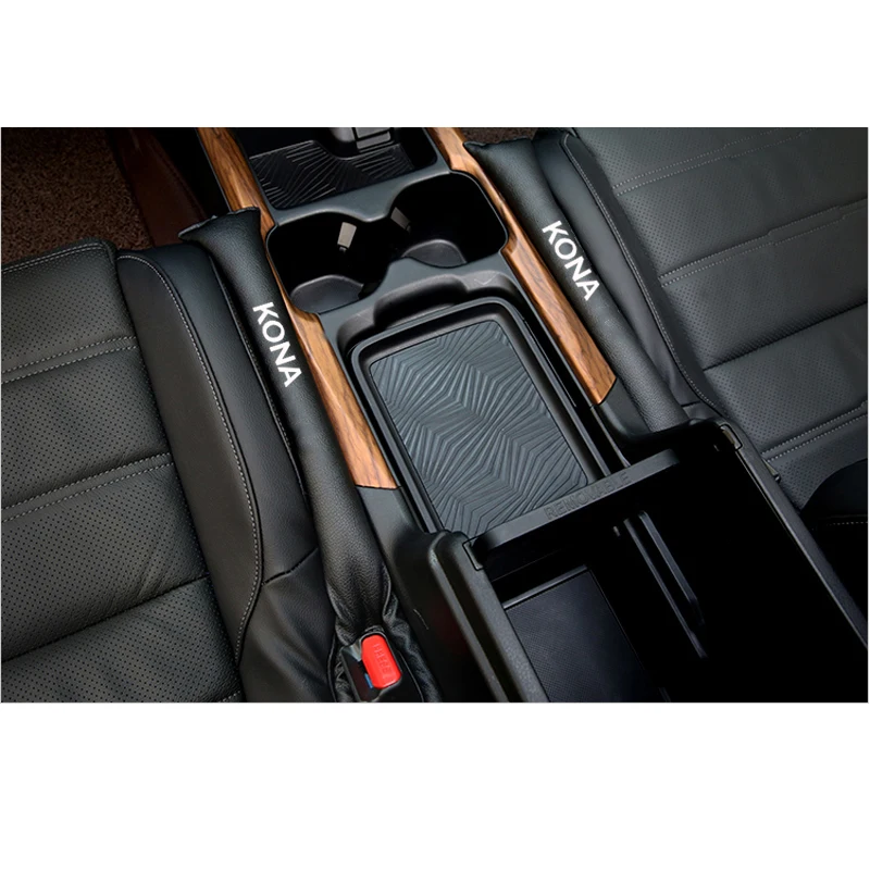 

2Pcs Pu Leather Fillers Spacer Filler Slot Plug Car Seat Gap Pad For Hyundai Kona