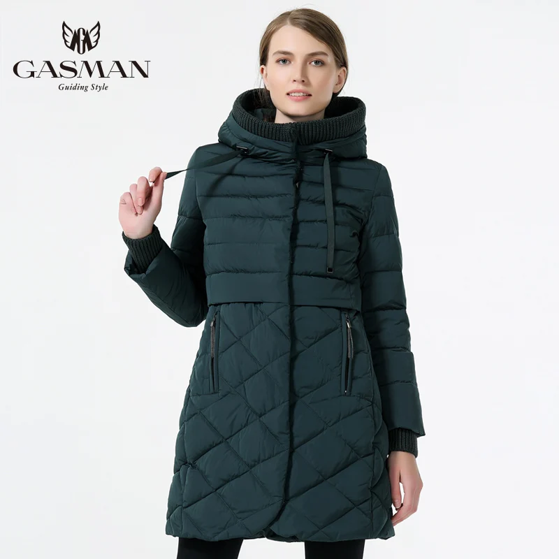 GASMAN 2019 Новая Зимняя Коллекция Толстая Парка Женщины Куртка Теплый Пуховик