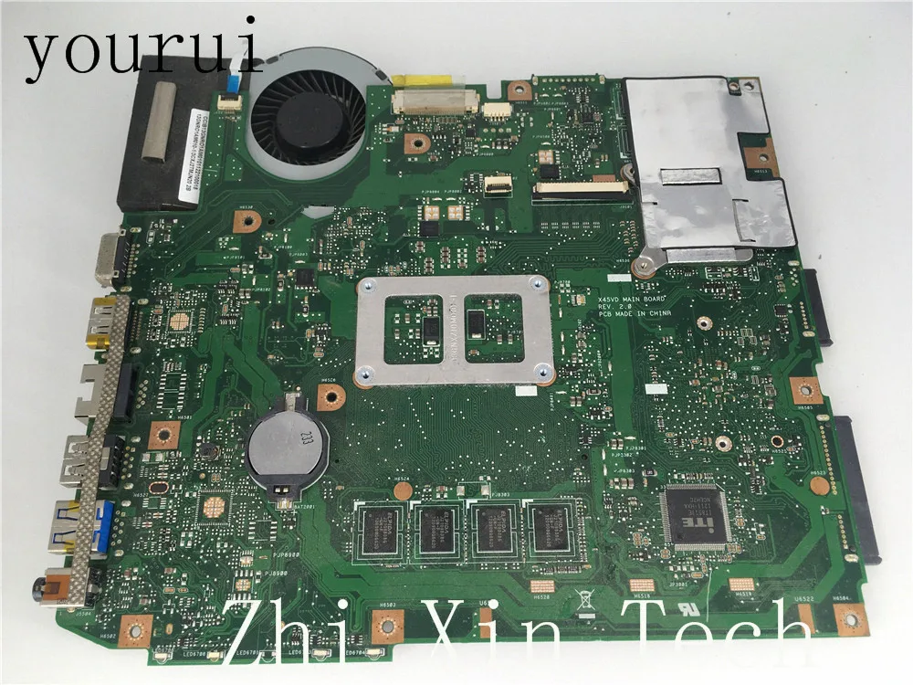  yourui For ASUS X45V X45VD Laptop Motherboard rev 2.0 4GB RAM 60-NROMB1401-B01 Tested Good work