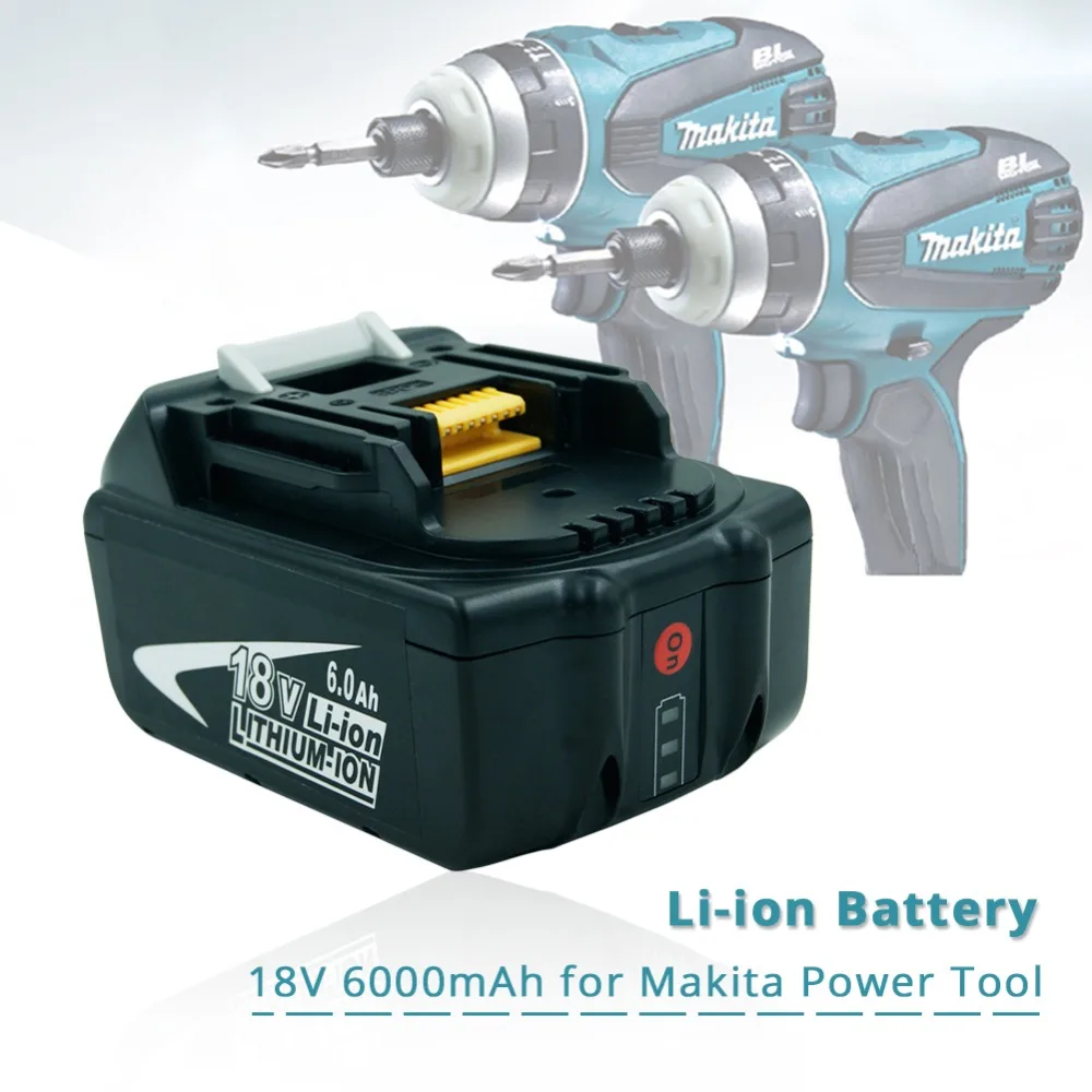 

Replacement Makita 18v 6.0Ah Rechargeable Battery w/ LED Light for Makita Power Tool impact driver LXT400 BL1850 BL1845 TD251DZ