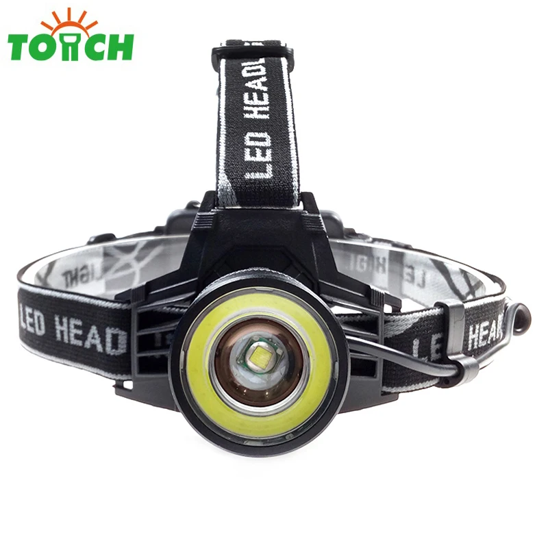 

TOACH CREE XML-T6 COB LED Headlamp Helmet 4 Modes Zoomable LED Headlight Hunting Fishing Camping Head Torch Lights Lanterna
