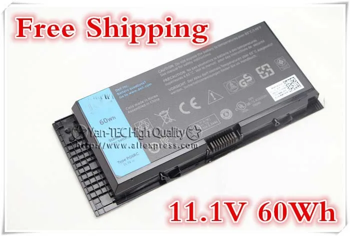 

9Cell original Battery for dell precision fv993 m4600 m6600 remplacer t3nt1 pg6rc r7pnd otn1k5 Free shipping