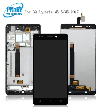 

WEICHENG For BQ Aquaris M5.5/BQ Aquaris M2017 LCD Display With Touch Screen Digitizer Assembly With Frame For BQ M5.5 LCD Panel