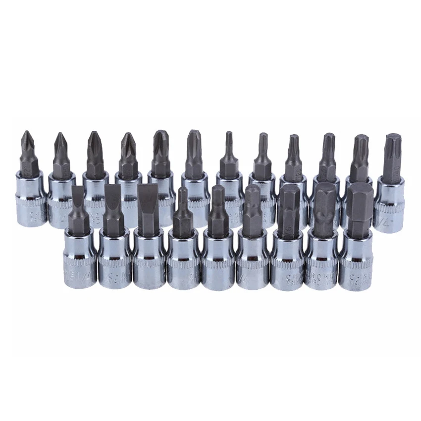 46pcs Combination Tool Set 1/4 Ratchet Wrench Socket Screwdriver Kit with Plastic Toolbox Household Car Repair Hand Tool Set