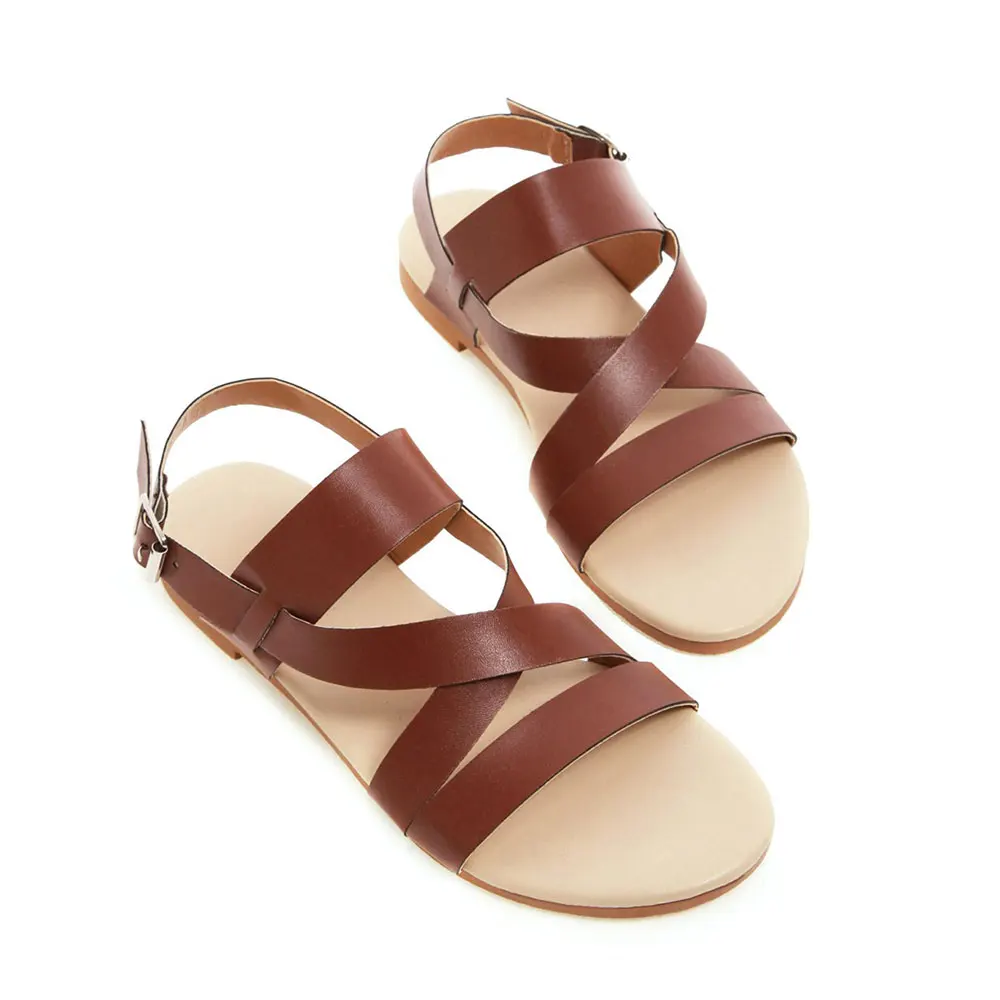 Sgesvier/; Ins; модные летние сандалии-гладиаторы на плоской подошве в римском стиле; женская обувь размера плюс 50; обувь для отдыха и отдыха; женские сандалии; G308