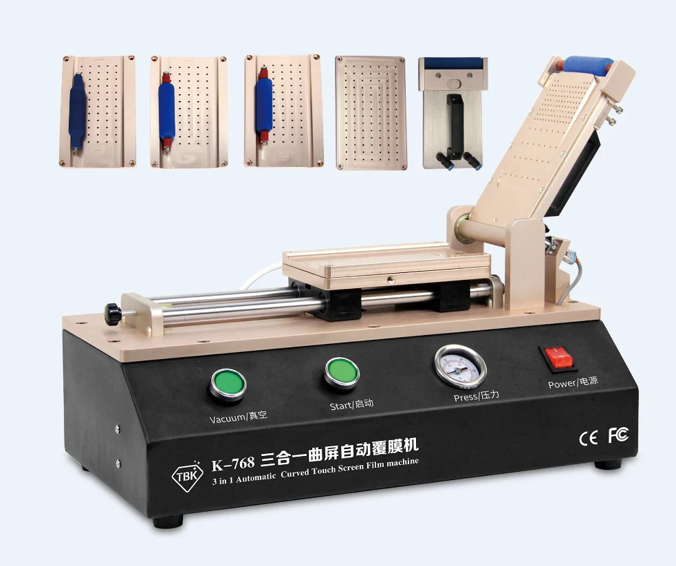 

TBK Universal Automatic Curved Touch Screen OCA Film Laminating Machine For S6 S7 Edge Plus Laminator for Curved Screen