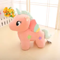 Kawaii игрушки животных милые красочные плюша игрушка Розовый Единорог летающий конь мягкая игрушка кукла рождественский подарок на день