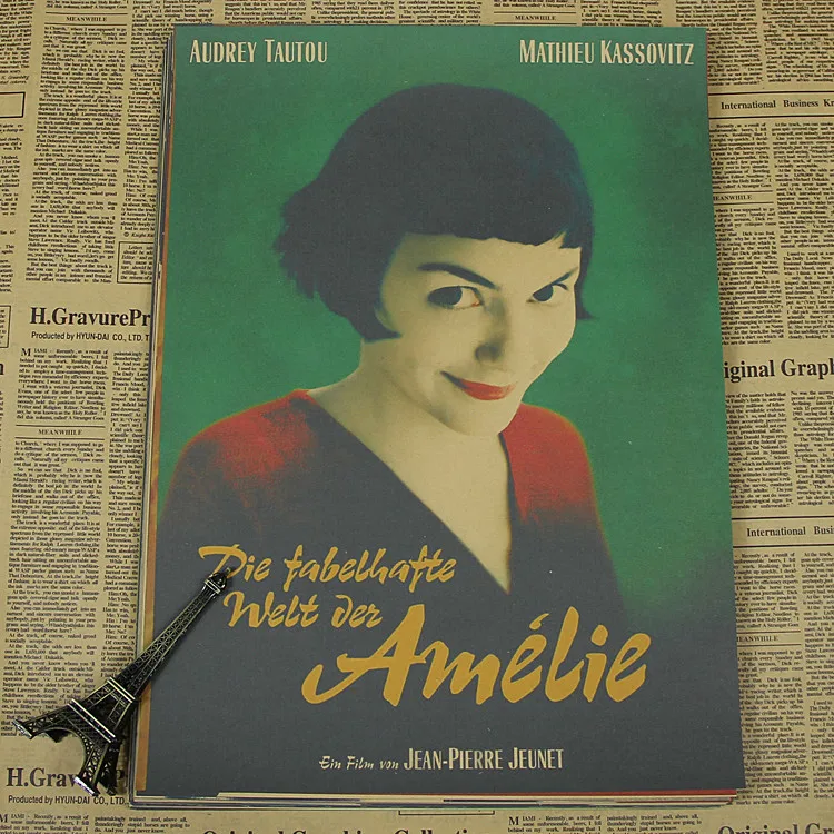 Ангел милый красивый Amelie ретро классический фильм постер мелованной бумаги
