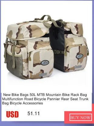 Clearance Retro Canvas Bicycle Luggage Bags 50L Bike Rear Rack Carrier Bag Cycling Outdoor Waterproof Storage Double Bags 3