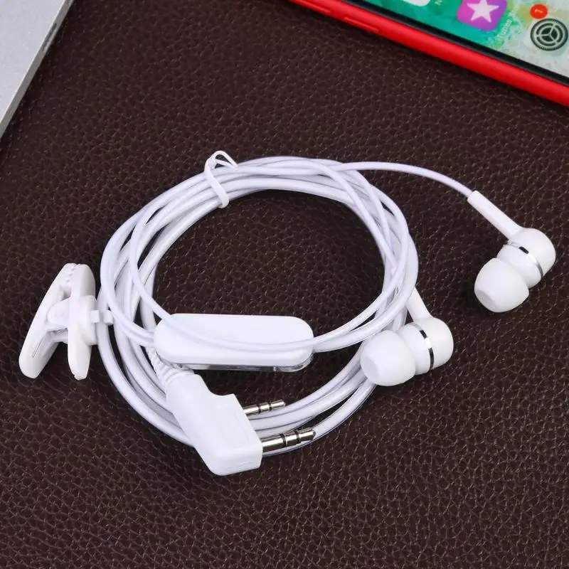 2Pin двойные наушники с микрофоном PTT для Baofeng Kenwood радио динамик, гарнитура, рация для UV5R иди и болтай Walkie гарнитура