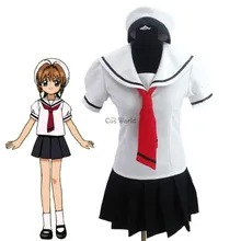 ШКОЛЬНАЯ ФОРМА Sakura Kinomoto Li Syaoran костюм моряка топ юбка платье