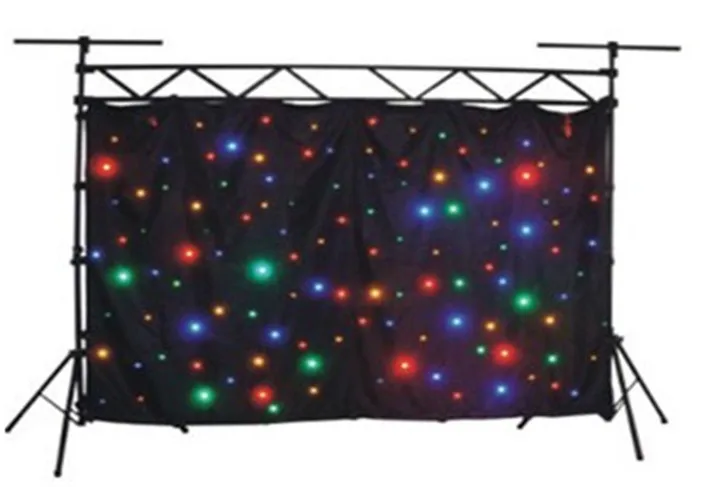

RGBW/RGBY 2x3M LED Star Curtain 120pcs SMD High-bright stage Cloth Fireproof Velour + Controller