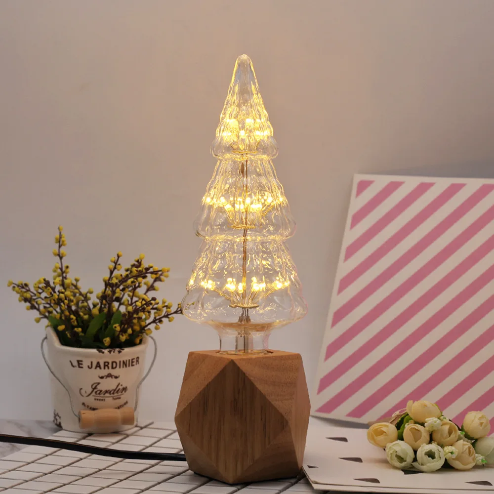 

Wenhsin 220V 3W E27 Christmas Tree Shaped Edison Bulb LED Starry Fireworks Light Meteor Rain Antique Decorative Bulb Warm White