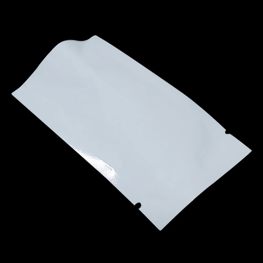 Термогерметичные белые алюминиевые пакеты для упаковки из фольги Открытый Топ Сушеные Продукты кофе орехи шкафчик для закусок пакеты из фольги майлар 100 шт оптом