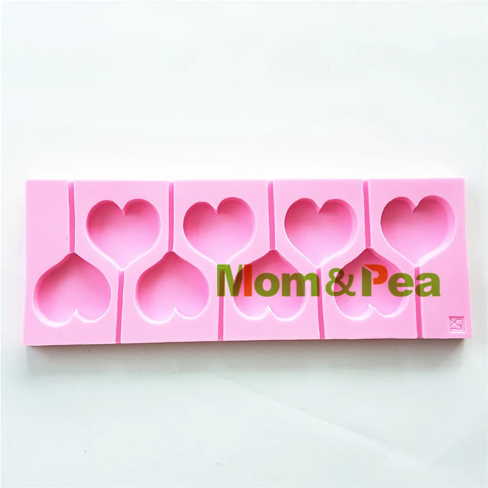 Силиконовая форма Mom & Pea в форме сердца 0980 4 7 см леденец украшение для торта 3D