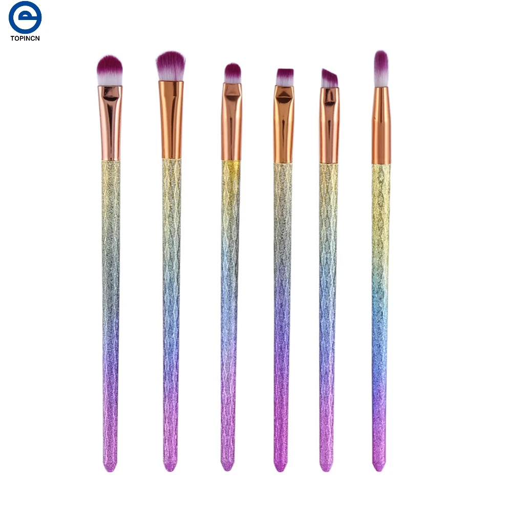 

6 PCS new Colorful Makeup Brushes Set Foundation Eyeshadow Powder Contour Cosmetic Tool Kit hot