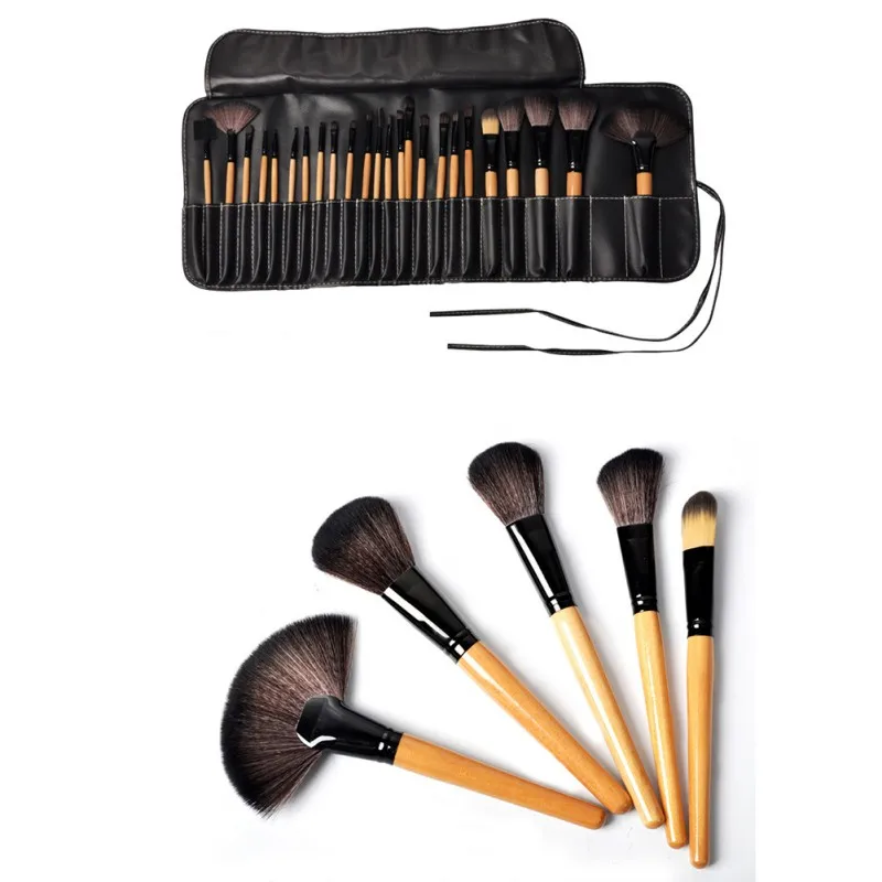 

24pcs/set Professional Makeup Brush Set tools Make-up Toiletry Kit Wool Brand Make Up Brush Set Case Cosmetic brush