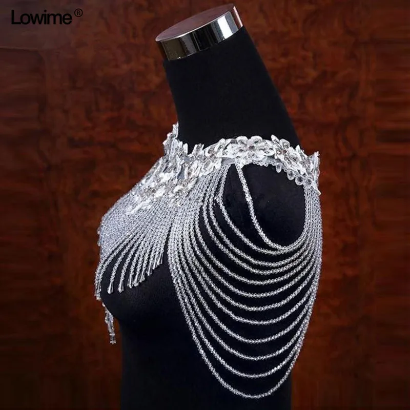 White Beading Crystals Bolero Appliques Wedding Wrap Wedding Bolero Accessories Evening Dress Shawl
