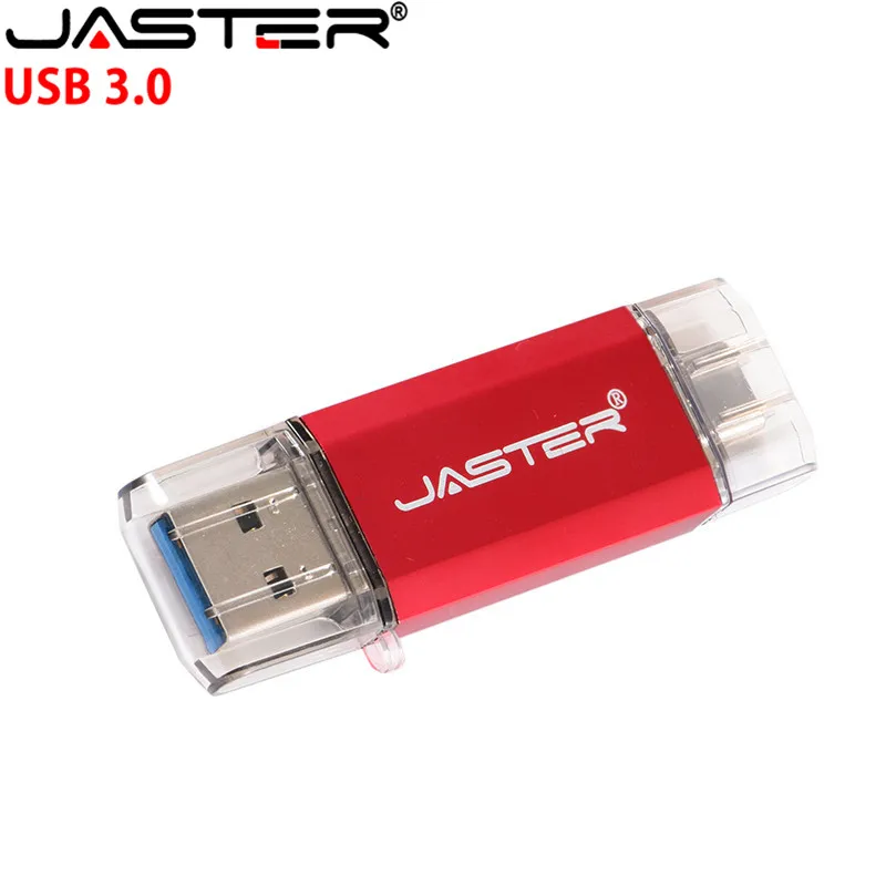 JASTER USB 3,0 type-C 3,1 usb флеш-накопитель 3,0 64 Гб металлический пользовательский флеш-накопитель 32 Гб USB флешка 16 Гб для телефонов Micro USB flash type C