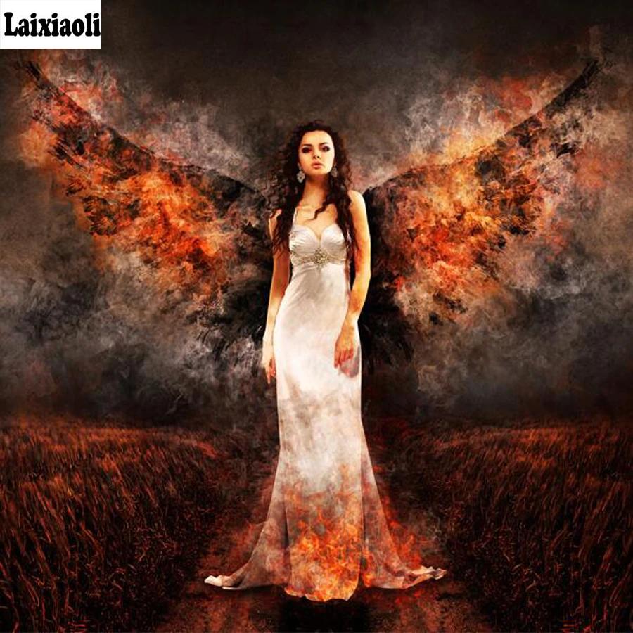 

Full,drill,square,Diamond Embroidery,5D,diy,Diamond Painting fire dark,angel,art,picture,Stitch Cross,3D,Mosaic,Needlework,Craft