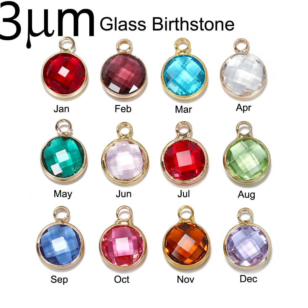 3UMeter crystal charms birthday stone charm birthstone charms wholesale