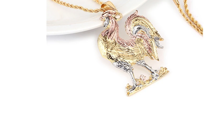 CWEEL Богемские ожерелья для женщин золотого цвета длинное ожерелье s& Подвески курица Мода животное винтажное эффектное ожерелье