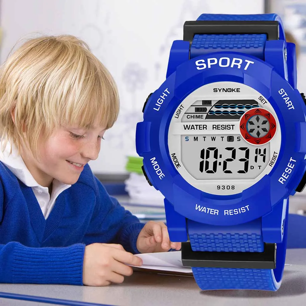 Горячая Распродажа водонепроницаемые детские часы для мальчиков и девочек светодиодный цифровые спортивные часы пластиковые резиновые часы детские повседневные часы подарок A4