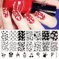 Симпатичные конфеты дизайн ногтей штамп шаблон и форма для ногтей родился довольно BP-L023 12,5x6,5 см