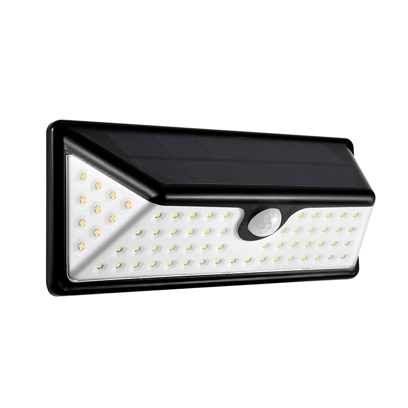 

73LEDs Led Solar Garden Light Pir Montion Sensor,120 Degree Wide Angle Detection,Detection Range 3-8M IR Solar Wall Lamp