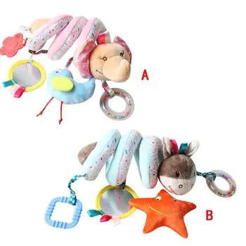 

Creative Infants Cradle Cute Animal Toys Baby Hanging Bed Safety Seat Plush Toy Hand Bell Multifunctional Plush Toys 2019