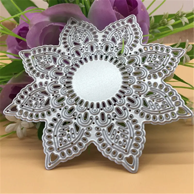 

Flower Round Circle Metal Cutting Dies Stencil Scrapbooking Photo Album Card Paper Embossing Craft DIY