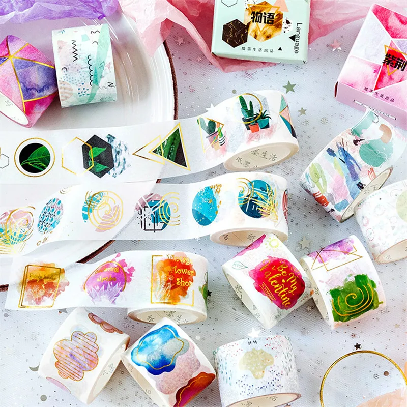

Stickers scrapbooking planner DIY washi tapes Adhesive handbook notebook Label diary bullet journal sticker decoration