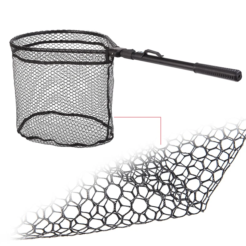 Portable Folding Fishing Nets 85cm Telescoping Landing Net Pole Casting Network Trap Aluminum  High Quality Alloy Fishing jooyoo