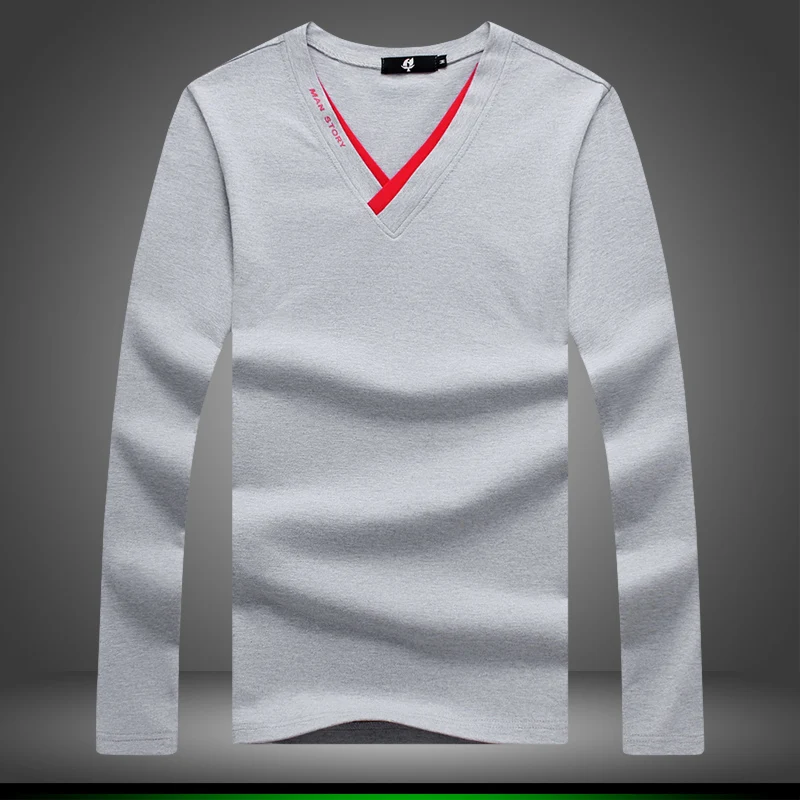 

HOT SELL 2018 New Fashion Brand Men Clothes Solid Color Long Sleeve Slim Fit T Shirt Men Cotton T-Shirt Casual T Shirts 4XL 5XL