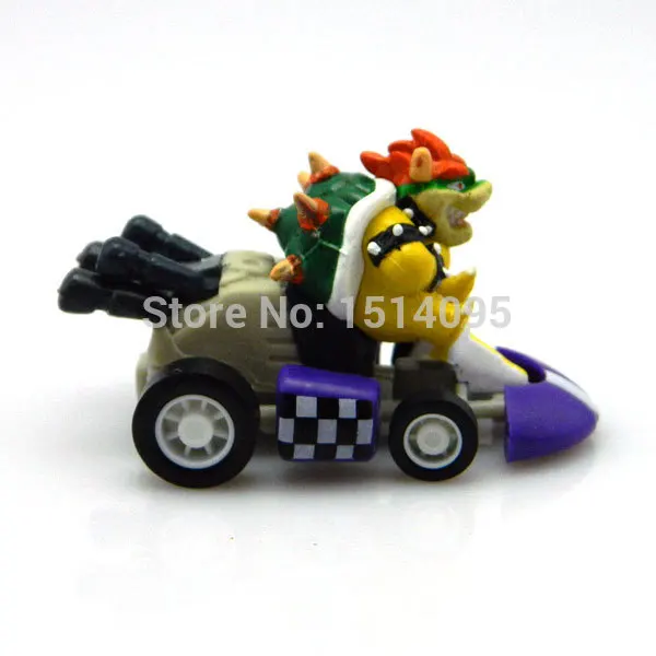 6pcs/set Super Mario Bros Car Kart Pull Back Cars PVC Action Figures Toys Dolls Classic Toys SM031